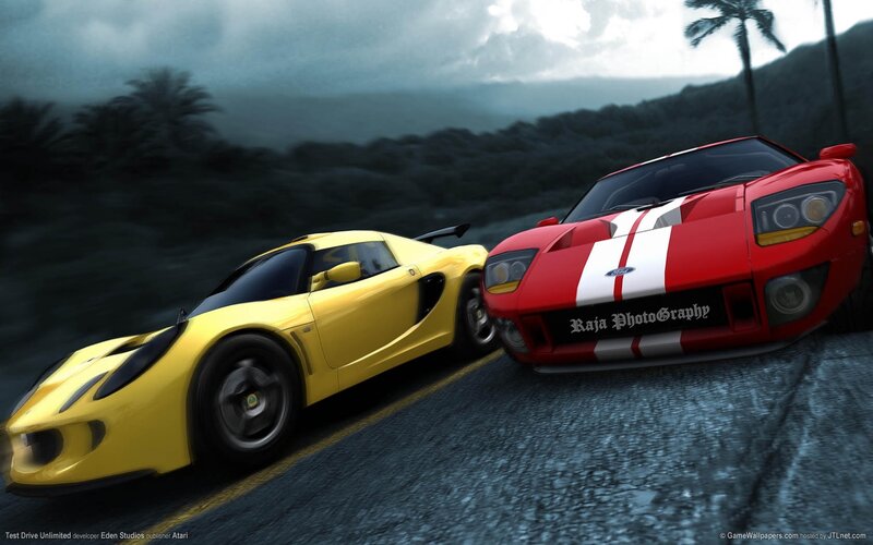 Yellow and Red Sports Cars — Dramatic