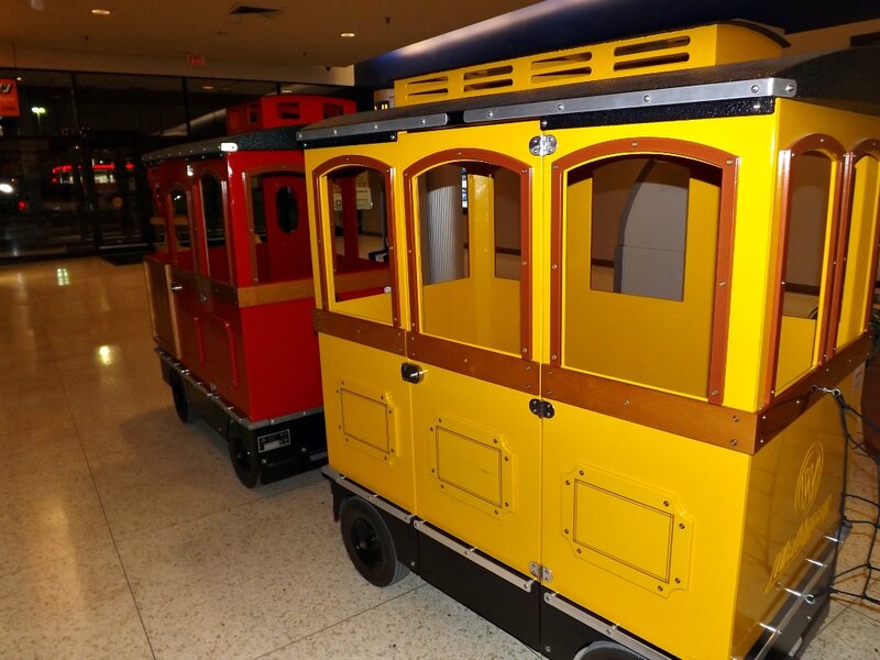 Yellow and Red Train Cars