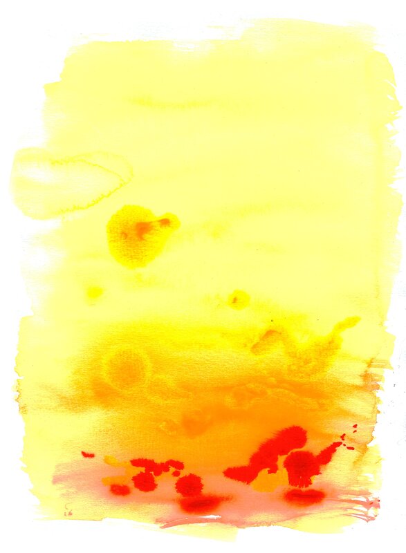 yellow and red watercolor wash