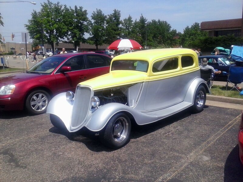 Yellow and Silver Hot Rod
