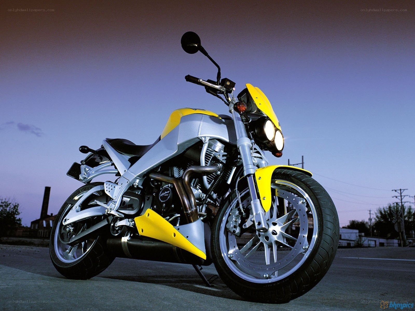 yellow and silver motorcycle