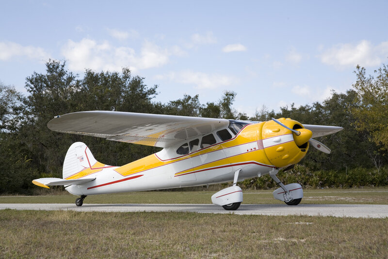 Yellow and White Airplane