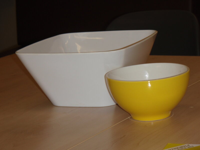 Yellow and White Bowls