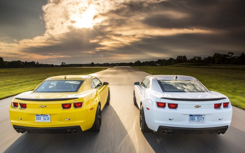 Yellow and White Cars — Dramatic