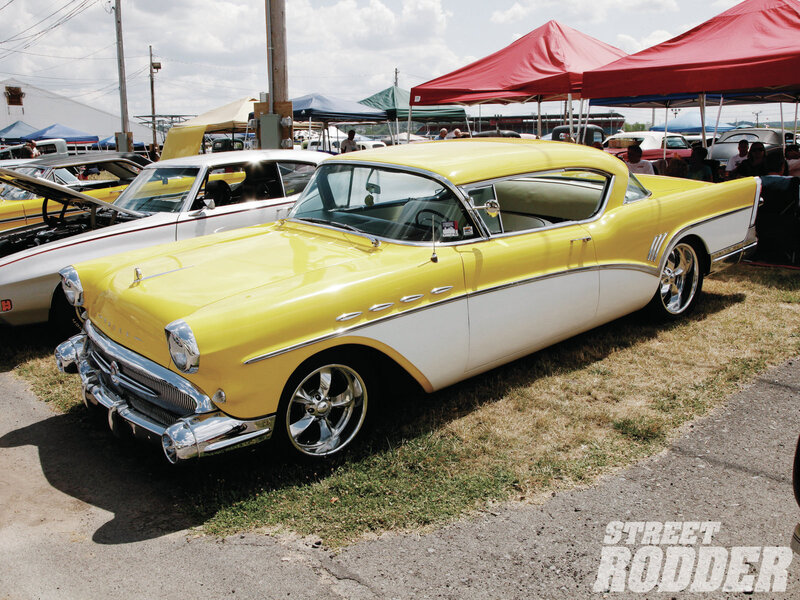 Yellow and White Classic Car — Outdoor
