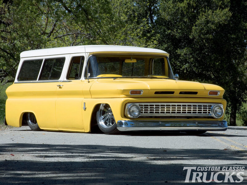 Yellow and White Custom Truck