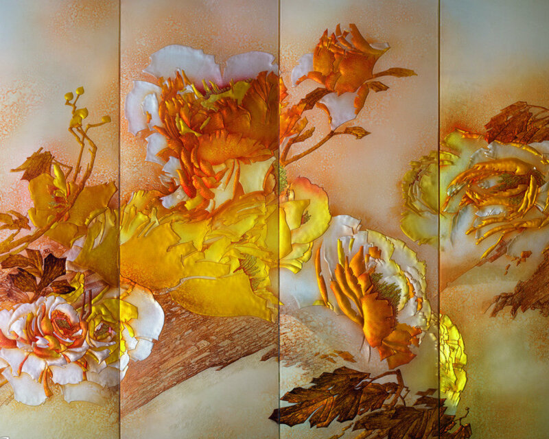 Yellow and White Flowers — Calm, Painting