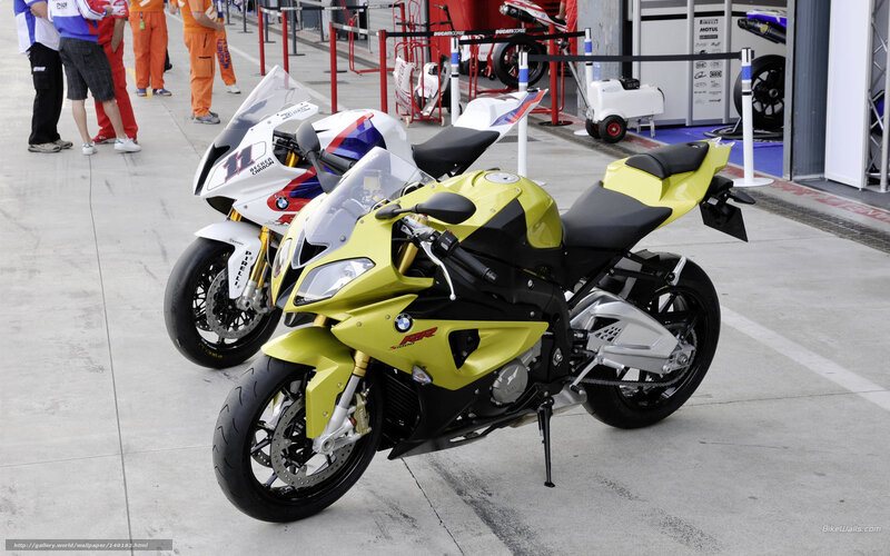 Yellow and White Motorcycles