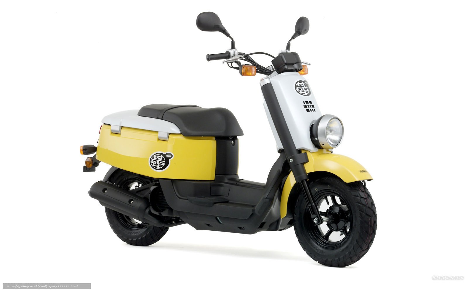 yellow and white scooter