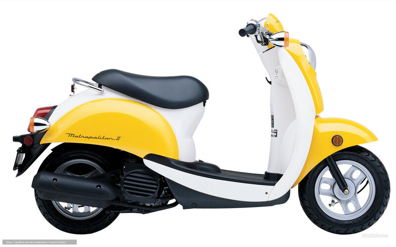 Yellow and White Scooter — Neutral
