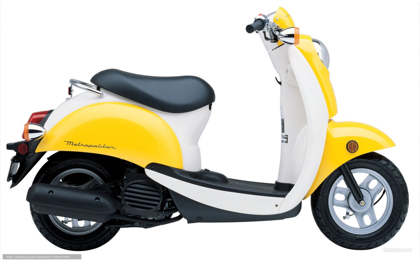 Yellow and white scooter