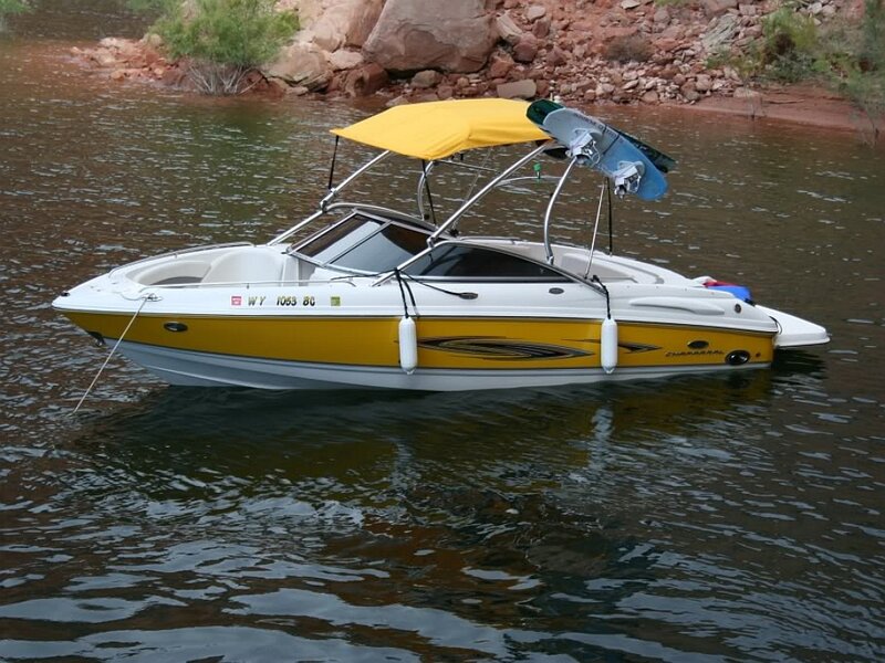 Yellow and White Speedboat