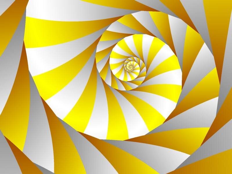 Yellow and White Spiral