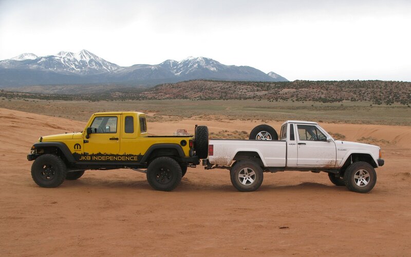 Yellow and White Trucks