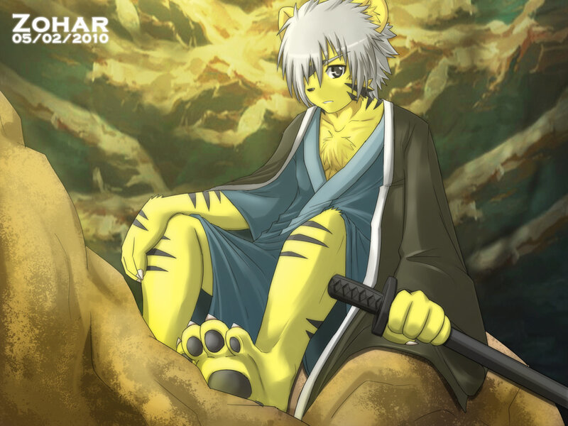 Yellow Anthropomorphic Tiger