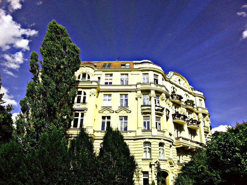 Yellow Apartment Building