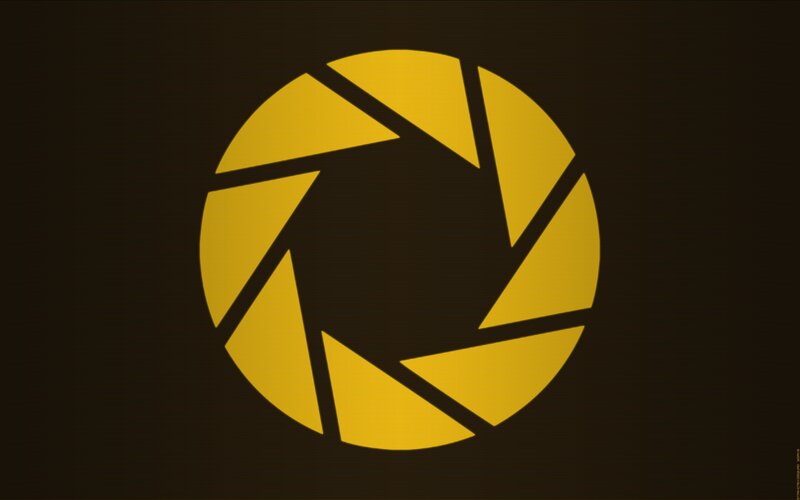 Yellow Aperture Logo — Minimalist, Vector Art