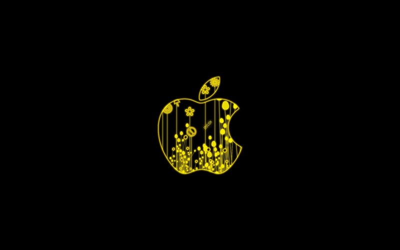 yellow apple logo design