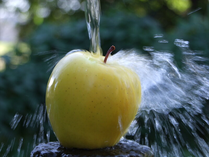 Yellow Apple under Water