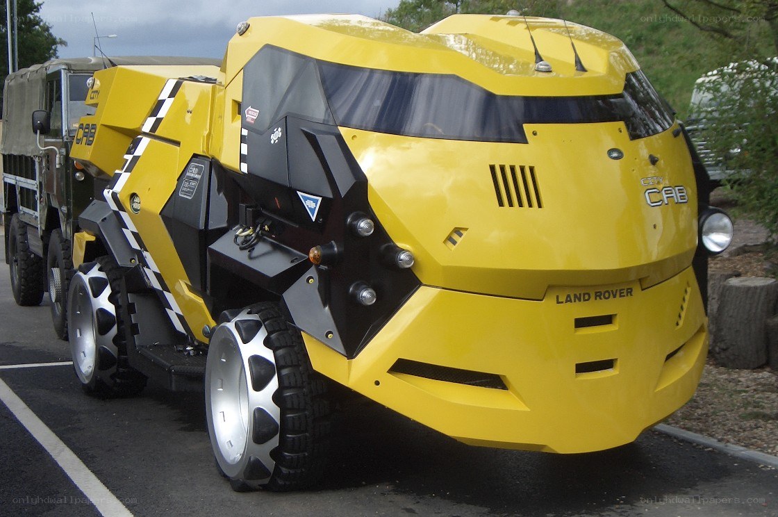 Yellow armored vehicle