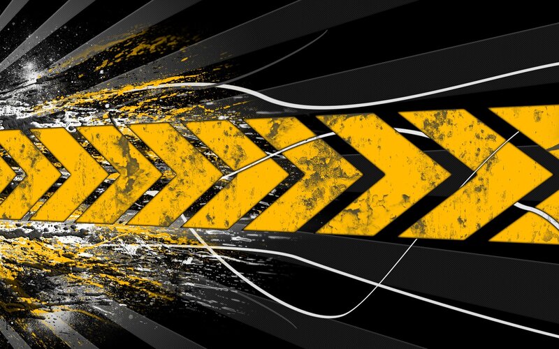 yellow arrow abstract design