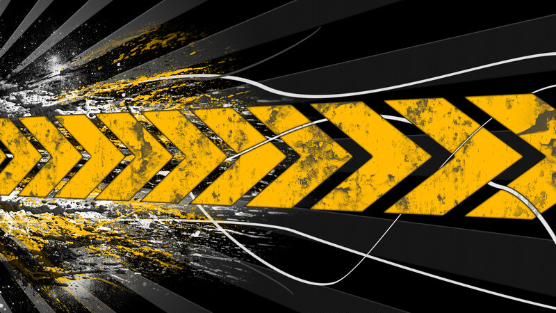 yellow arrow motion graphic