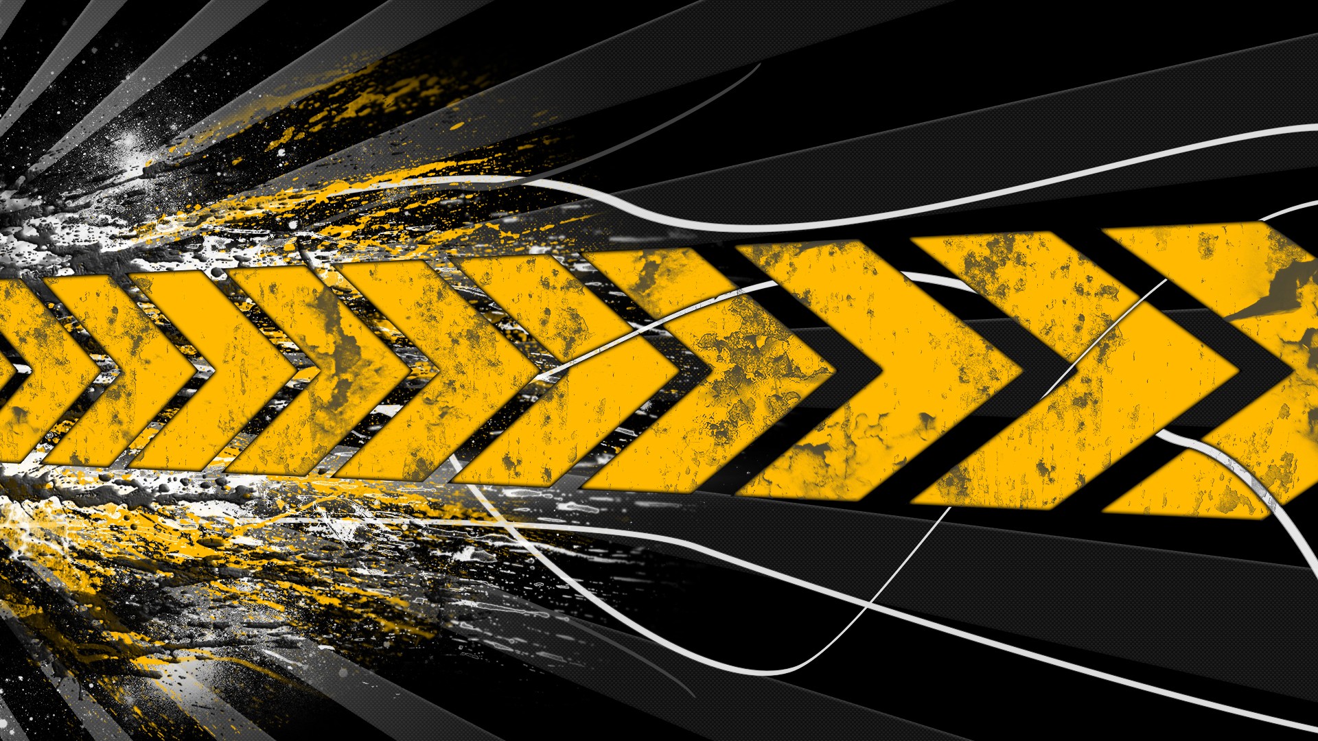 yellow arrow pattern design