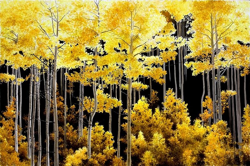 Yellow Aspen Trees — Serene, Autumn