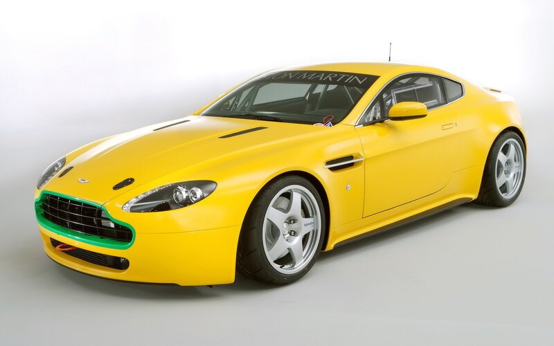 Yellow Aston Martin Car — Neutral, Photograph
