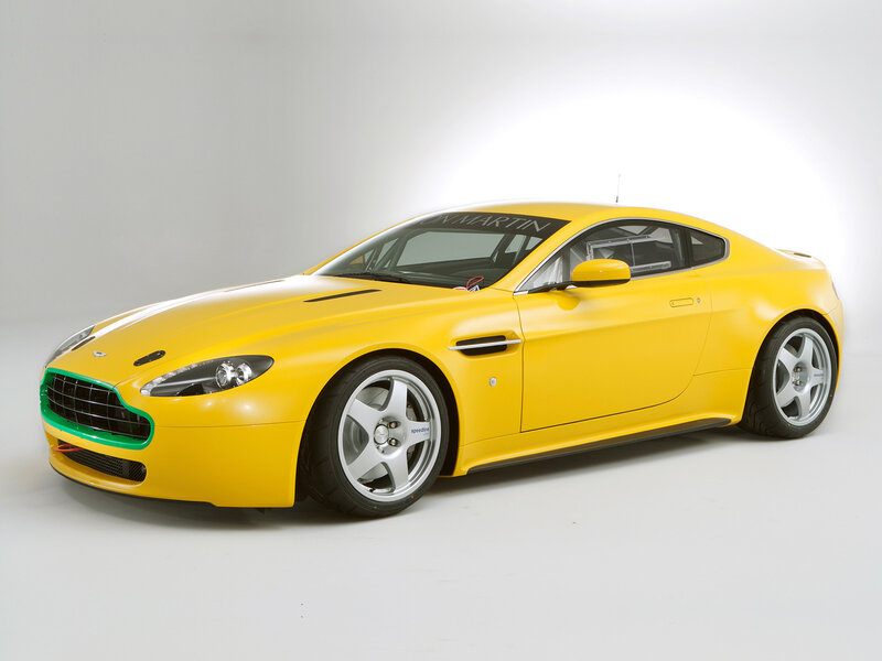 Yellow Aston Martin Car
