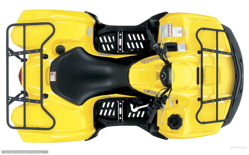 Yellow ATV from above