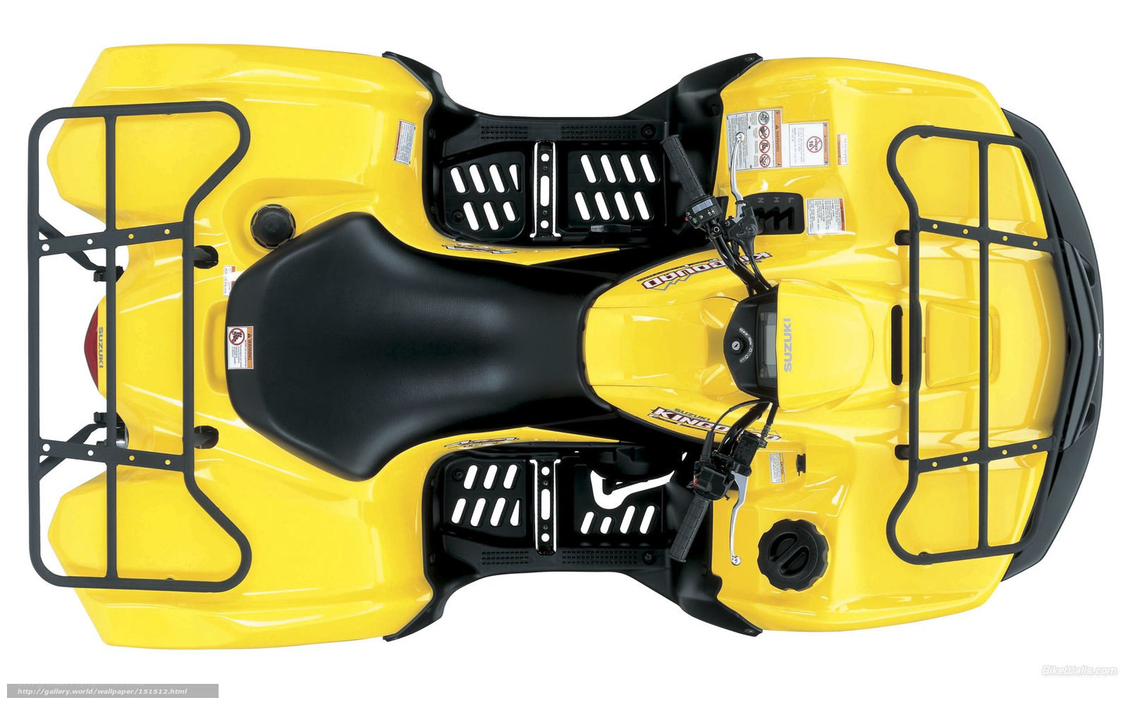 Yellow ATV from above