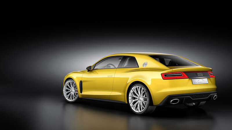 Yellow Audi Concept Car — Dramatic