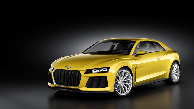 Yellow Audi Concept Car