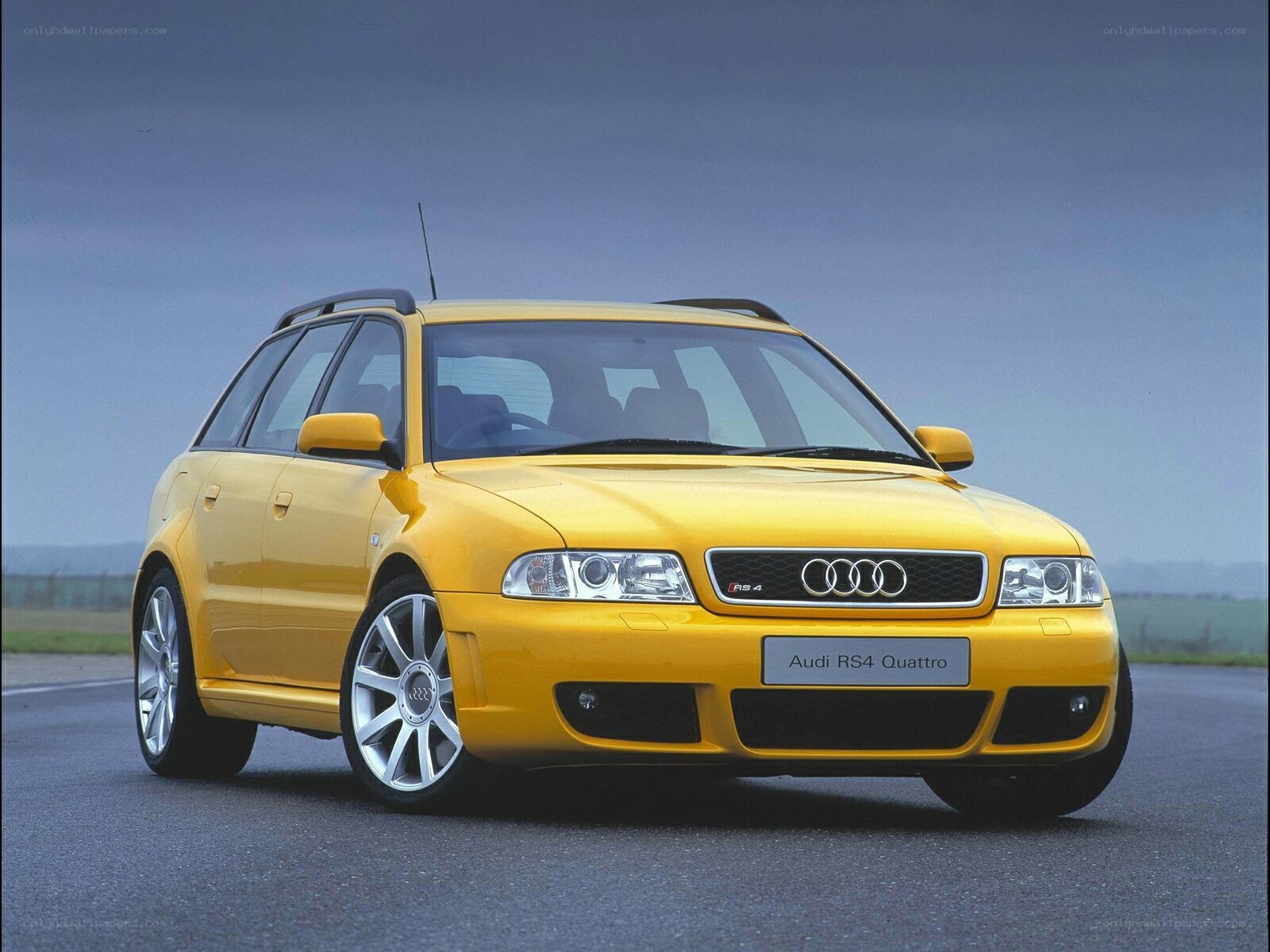 Yellow Audi RS4 Quattro