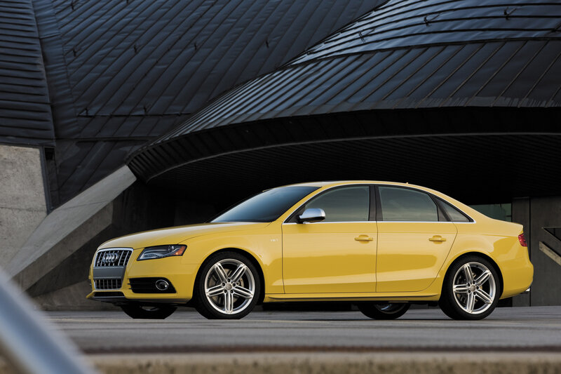 Yellow Audi Sedan