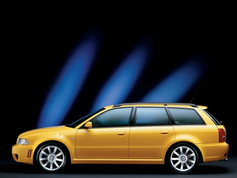 yellow audi station wagon