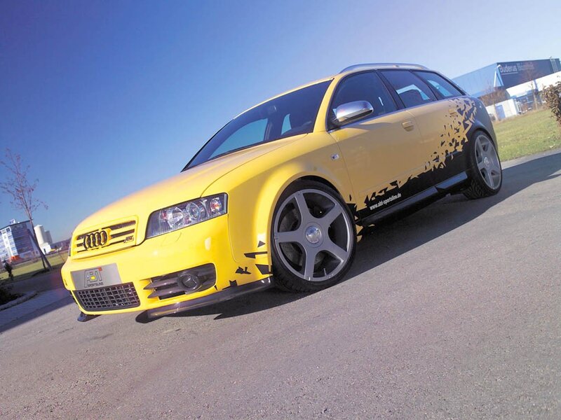 Yellow Audi Station Wagon — Dramatic