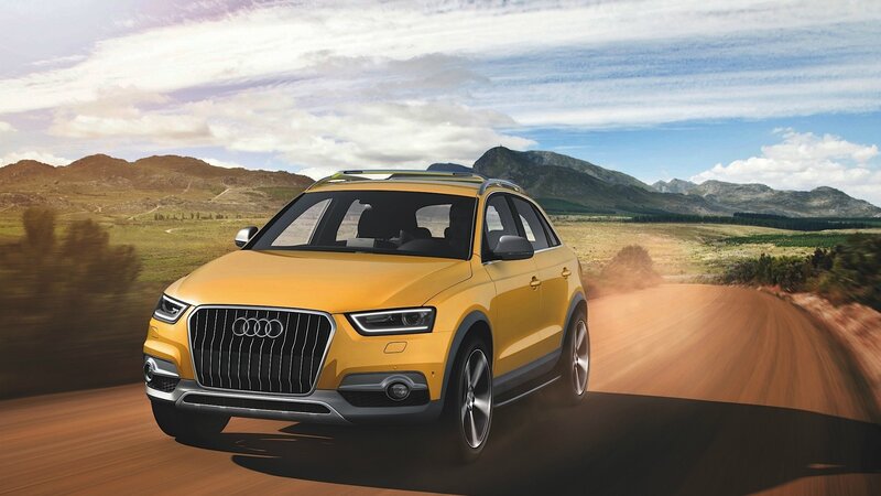 Yellow Audi Suv — Dynamic, Afternoon, 3d Render