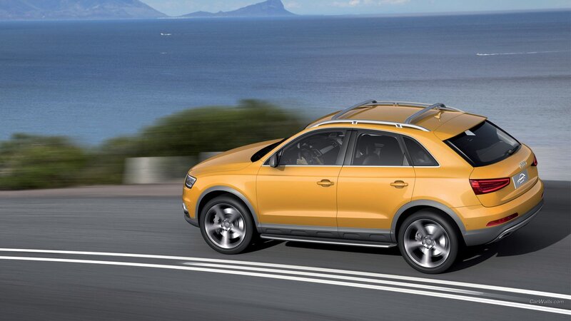 Yellow Audi Suv — Dynamic, Afternoon, Photograph, Car