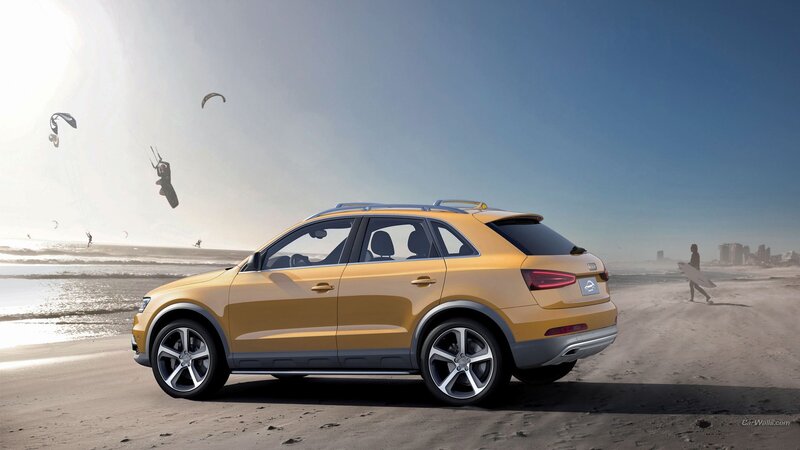Yellow Audi Suv — Serene, Afternoon, 3d Render, Beach