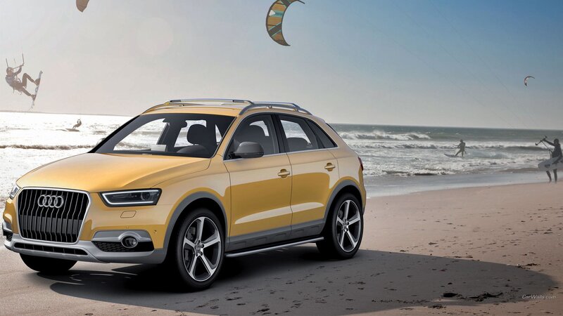 Yellow Audi Suv — Serene, Afternoon, Photograph