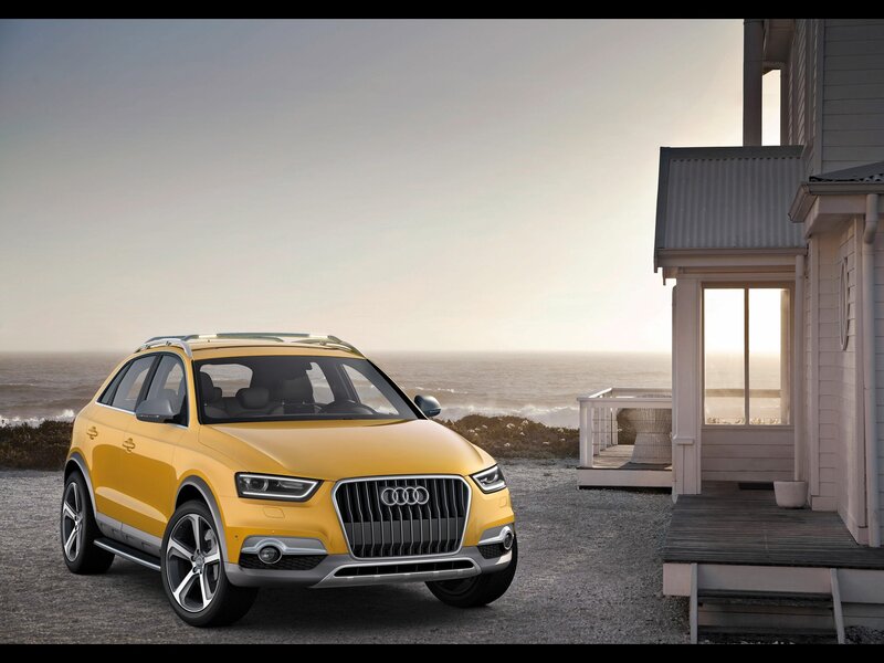 Yellow Audi Suv — Serene, Sunset, Photograph