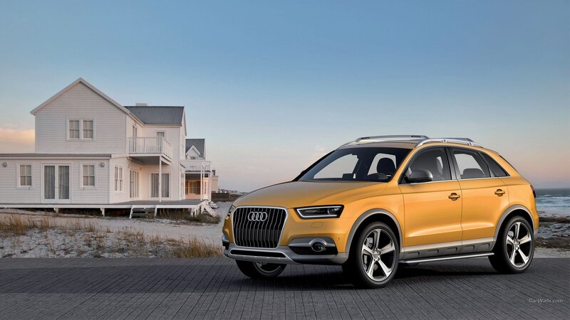 Yellow Audi Suv — Serene, Sunset