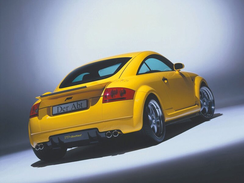 yellow audi tt abt sports car