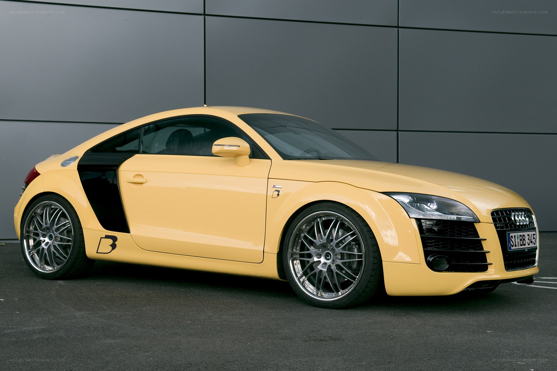 yellow audi tt coupe