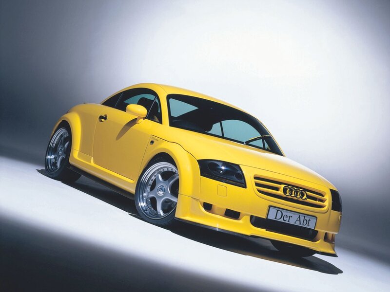 Yellow Audi TT sports car