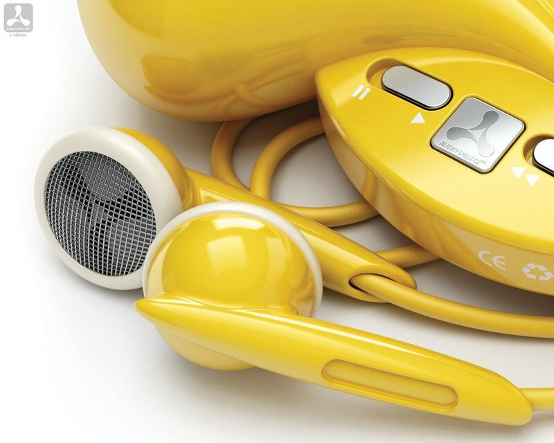 yellow audio player and earbuds
