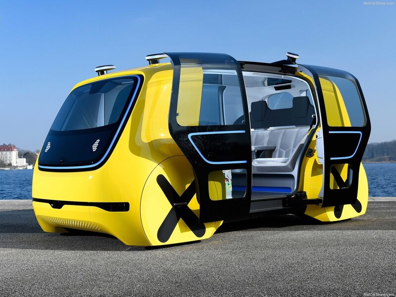 Yellow Autonomous Vehicle