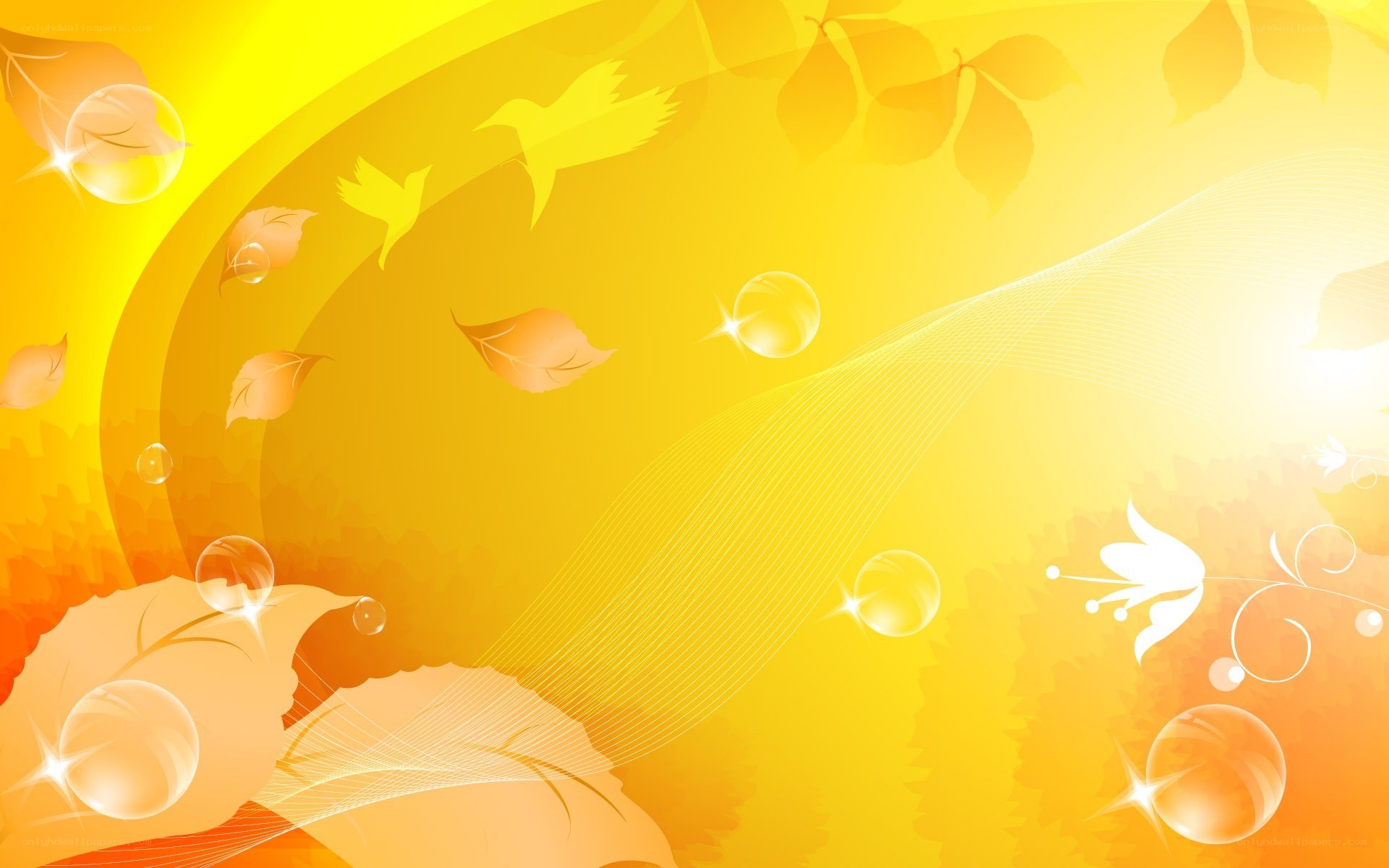 yellow autumn leaves background